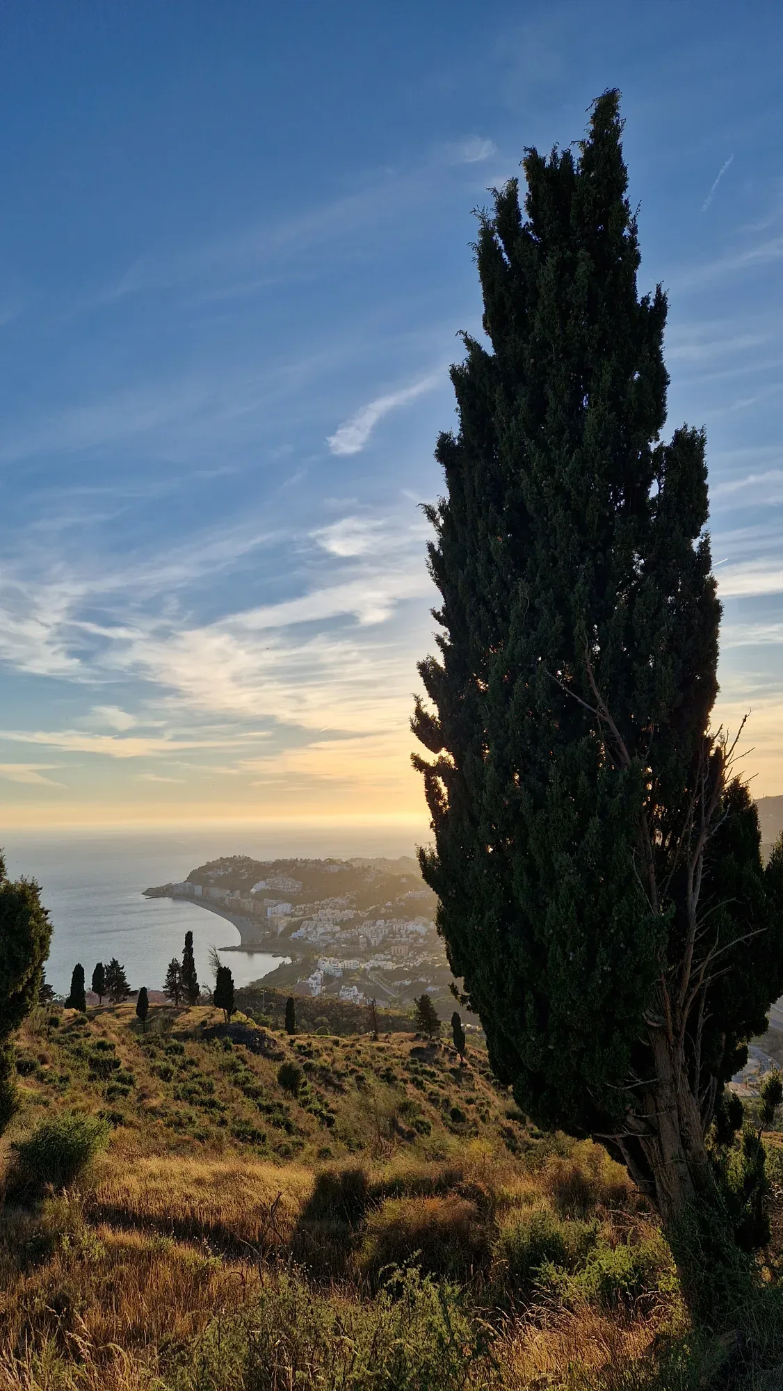 The finca looking out to the coast